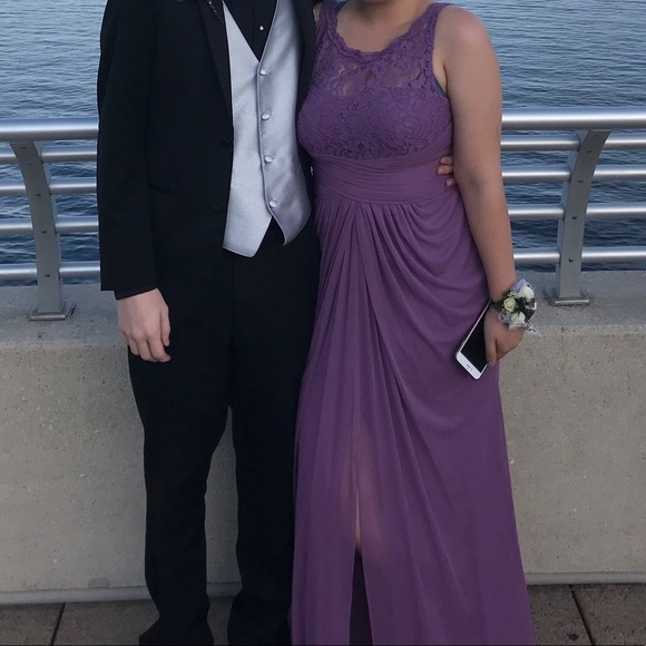 Purple Tulle Prom Dress - Picture 2 of 2